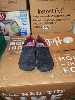 Merrell Black Suede Slip-On Shoes