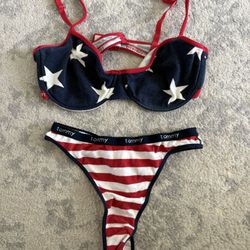 Tommy Hilfiger American Flag Bra & Thong
