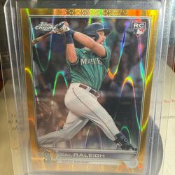 🔥 Cal Raleigh RC Gold Refractor /50 – 2022 Topps Chrome #149 🔥