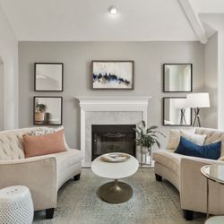 2 piece beige couches/sofas