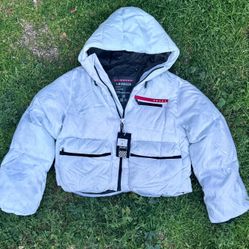 Prada Women’s Crop Top Puffer Jacket