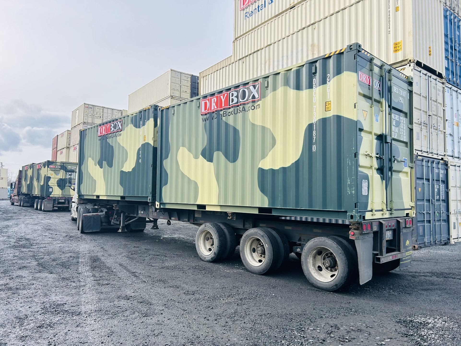Camo Shipping Containers, 20 Foot, And 40 Foot High Cube Available For Sale