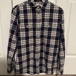 Men’s Medium Plaid Button-Up Shirt