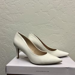 Alfani White Snake Texture Heels