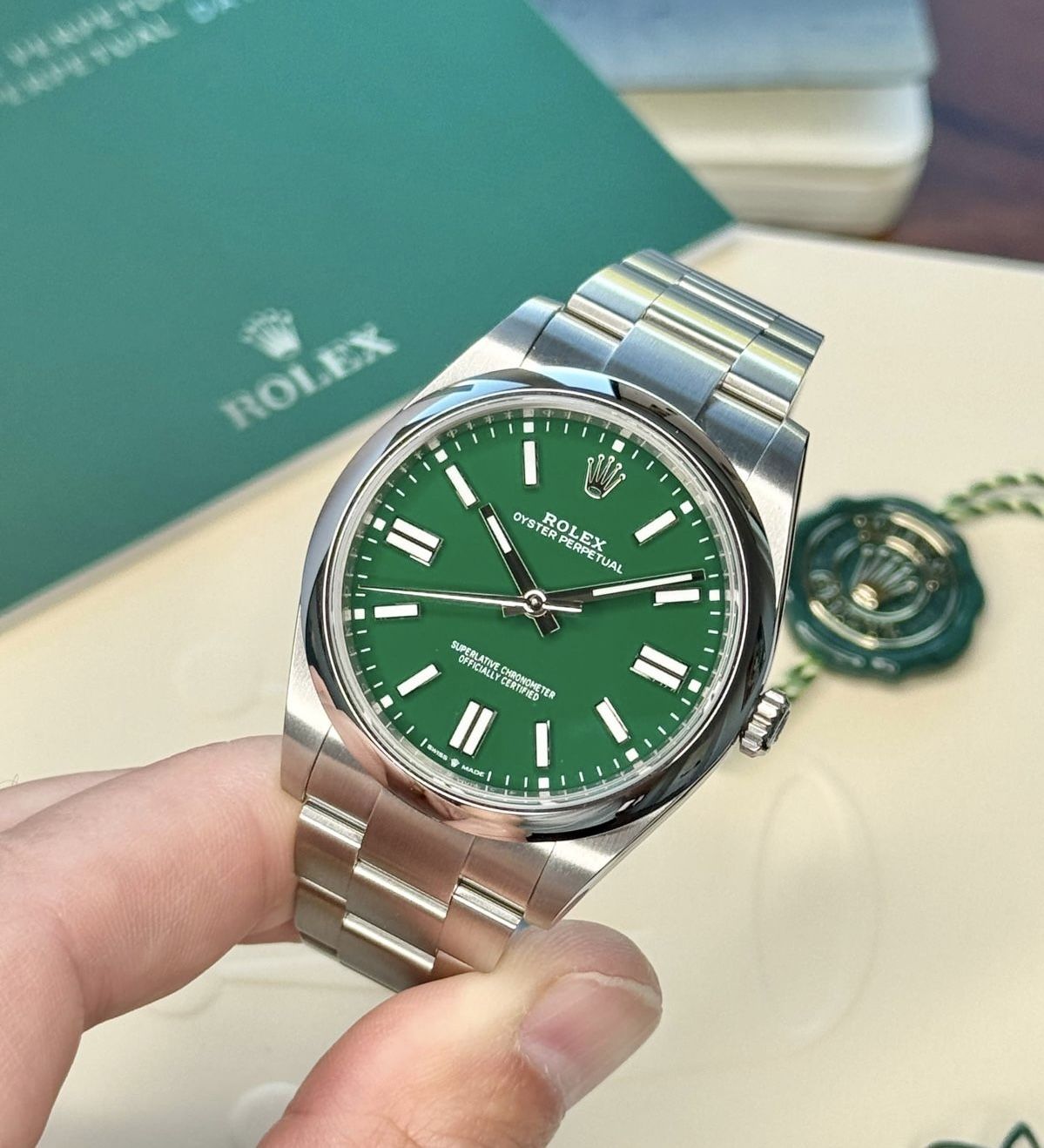 Rolex OP 41mm Green Dial New 2024