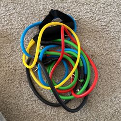 Home workout Resistance bands and Idson massager