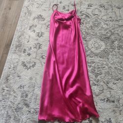 Hot Pink Midi Dress 