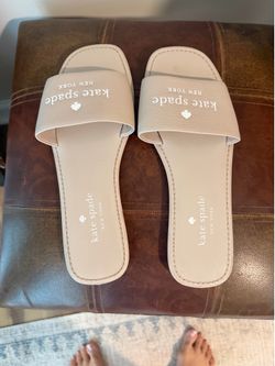 Kate spade slides tan size 8