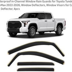 2022-2026 Toyota Tundra CrewMax Window Rain Guards