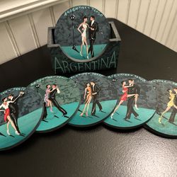 Wooden drink coasters -Set of six (6 pcs)