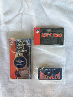 Denver Broncos Keychain Set