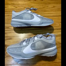 Nike Zoom Giannis Freak 5 Wolf Grey White Basketball Shoes Men’s Sz 8 New No Box