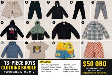 Boys 13-Piece Clothing Bundle Youth 10–16 Nike Jordan Lakers