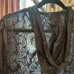 Hooded lounger dress or tunic by "The Balance Collection". 