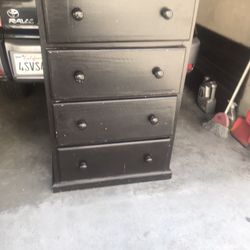 Four Drwer Dresser (Black) Heavy Wood. I
