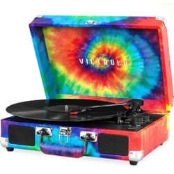 Victrola Vintage Bluetooth Portable Suitcase Record Player