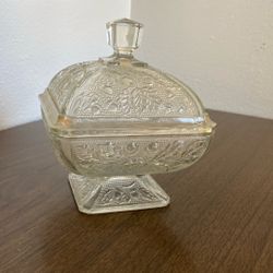 Square Acorn Vintage Candy Dish 