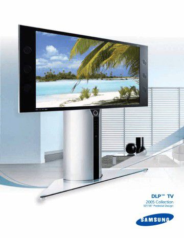 Samsung TV with Built-in Pedestal Stand And Shelves