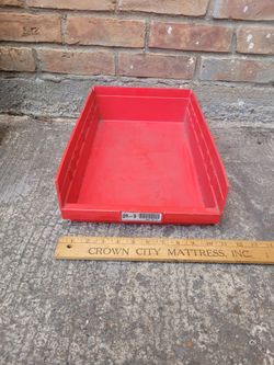 Set of 9- Plastic Shelf Bins - 11 1/8"W x 17 7/8"D x 4"H