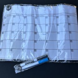 Magnetic dry erase monthly planner