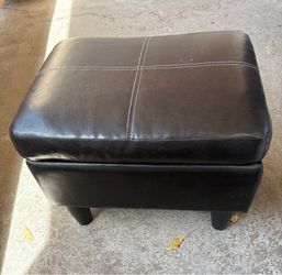 Classic Leather Chair Footstool