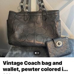 Coach Handbag With Wallet
