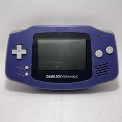 Nintendo Game Boy Advance Handheld System Indigo Purple Console Tested