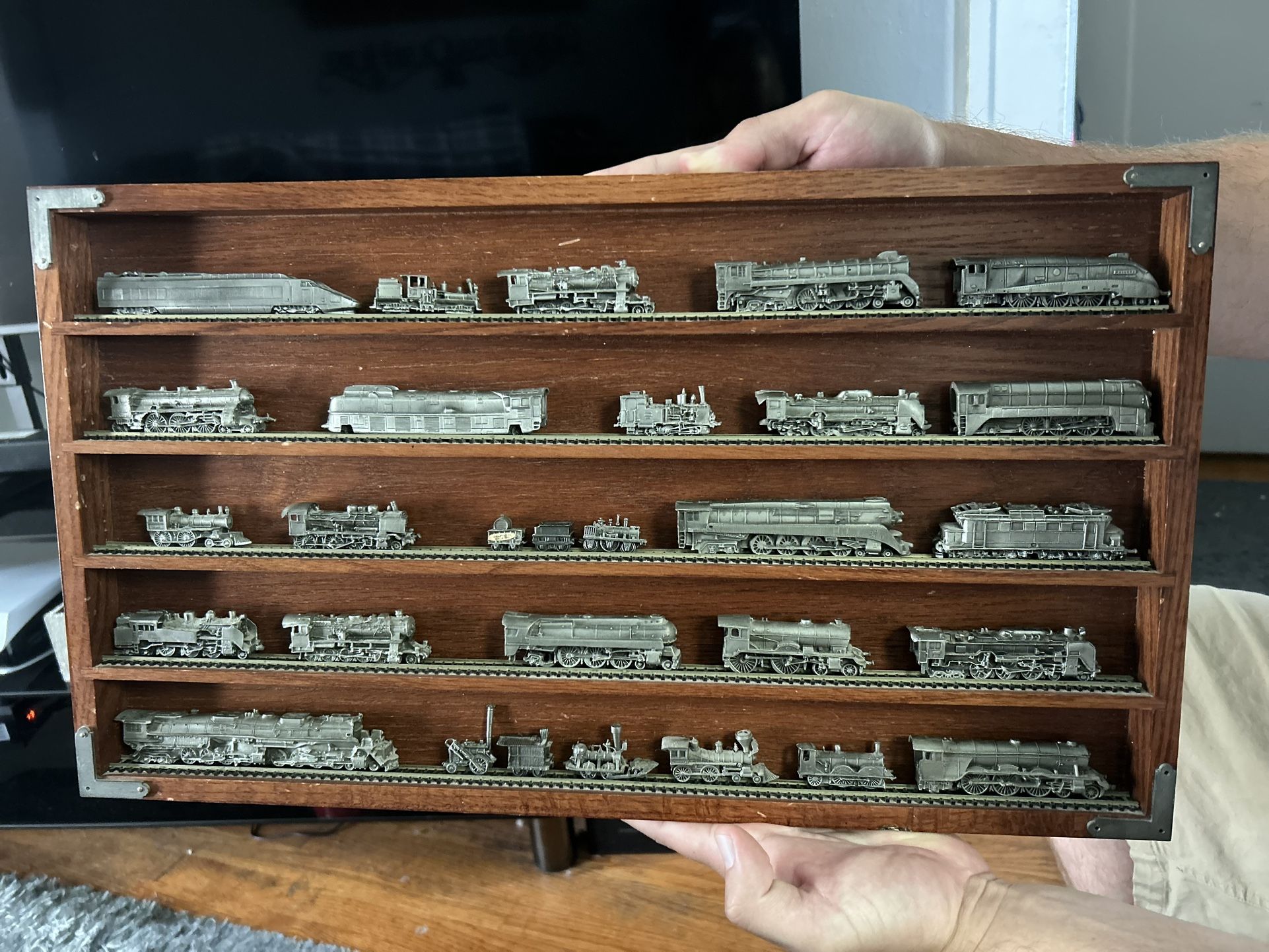 1984 Franklin Mint Pewter train set