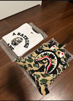 Bape Shark 2021 Camo Hoodie & Tshirt