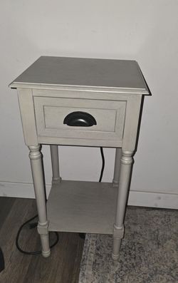 Side Table $20 Light Gray