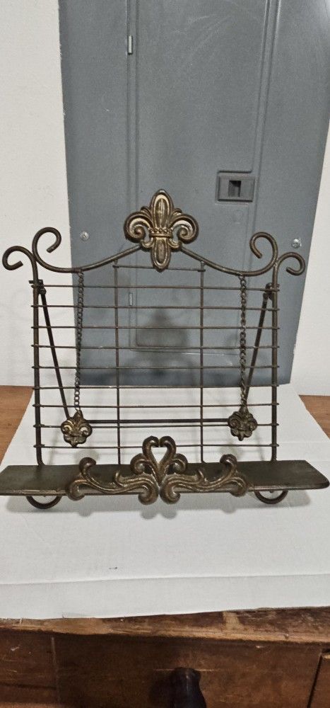 vintage-style metal cookbook stand