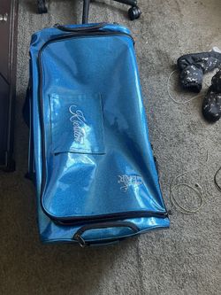 Glam'r Gear large limited edition dance bag with changing station - Royal Sparkle Blue