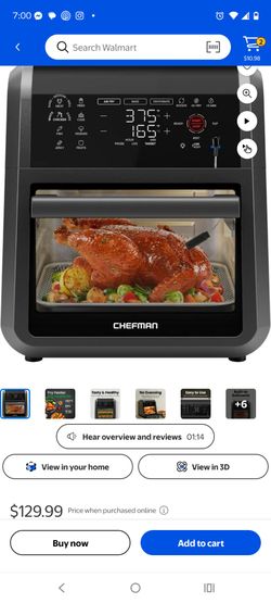 Chefman Multifunctional Air Fryer 12 qt
