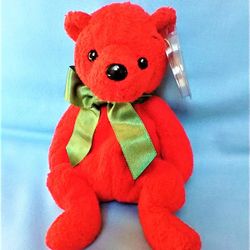

Mistletoe beanie baby bear, --