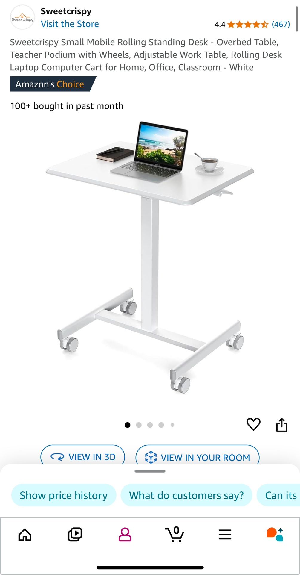 Standing Desk With Wheels