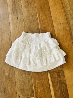 Hollister white ruffle skirt  M