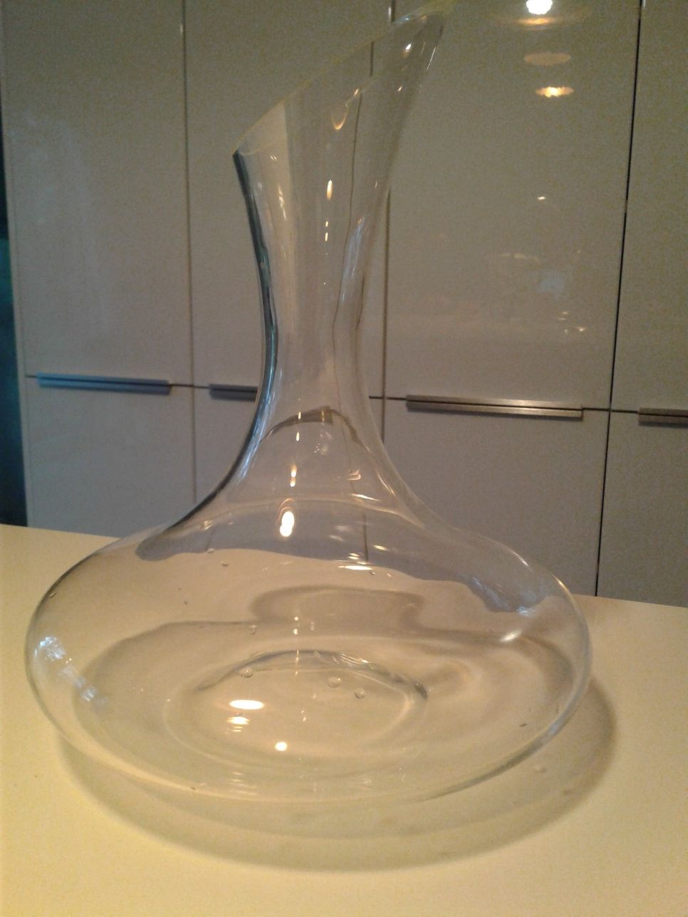 Pottery Barn Vino hand blown glass wine decanter. Wine carafe