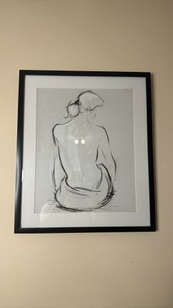 Elegant Framed Line Art – Modern Feminine Wall Décor