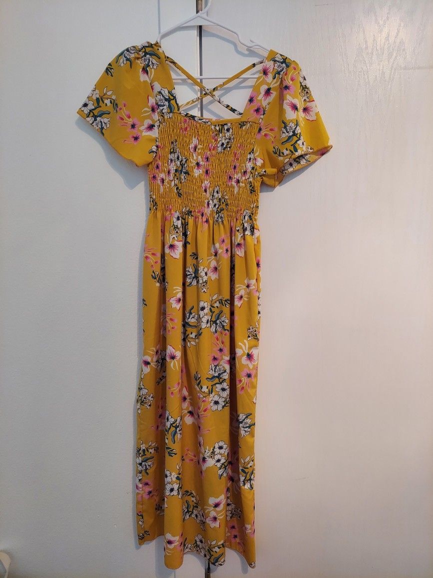 Floral Yellow Dress