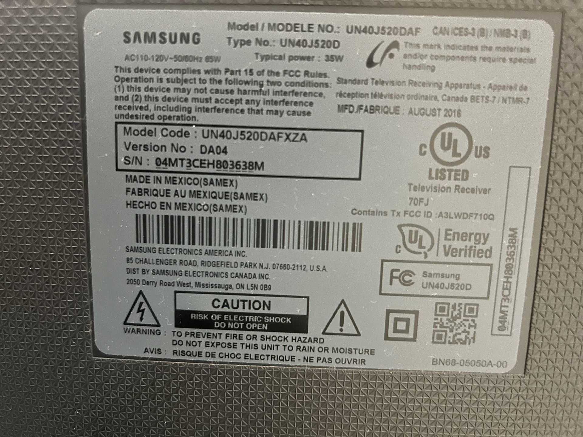 40 Inch Samsung LED TV
