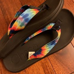 Chaco Men's CHILLOS FLIP Flop, Dark Tie Dye, 9