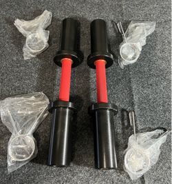 dumbbells bars Olympic pair New! 2 inch hole 100 lbs max
