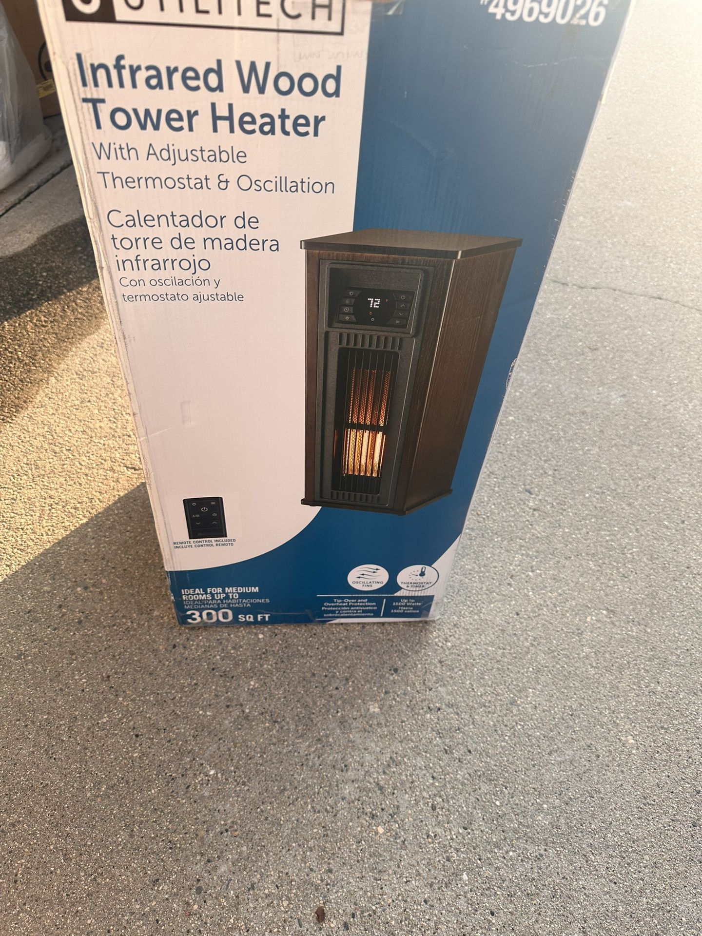 Infraded Wood Tower Heater New