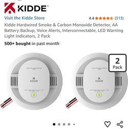 Kidde Hardwired Smoke & Carbon Monoxide Detector, AA Battery Backup, Voice Alerts, Interconnectable - NEW