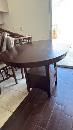 Wooden dining room table