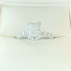 2 Karat Radiant Diamond with Platinum Setting 