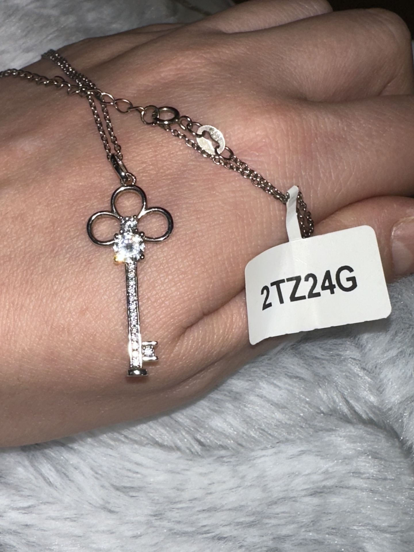 Charmed Aroma .925 Key Pendant Necklace 