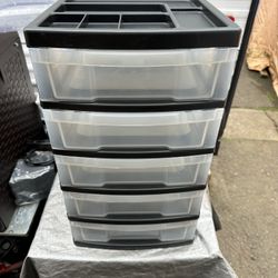 Plastic storage 5 drawers 