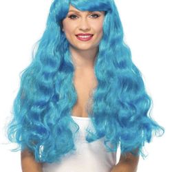 25" Neon Long Wavy Wig