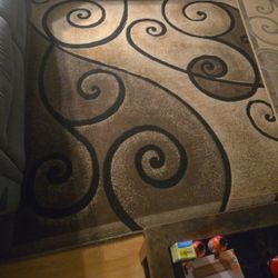 Area Rug Swirl Abstract Designs 8x10